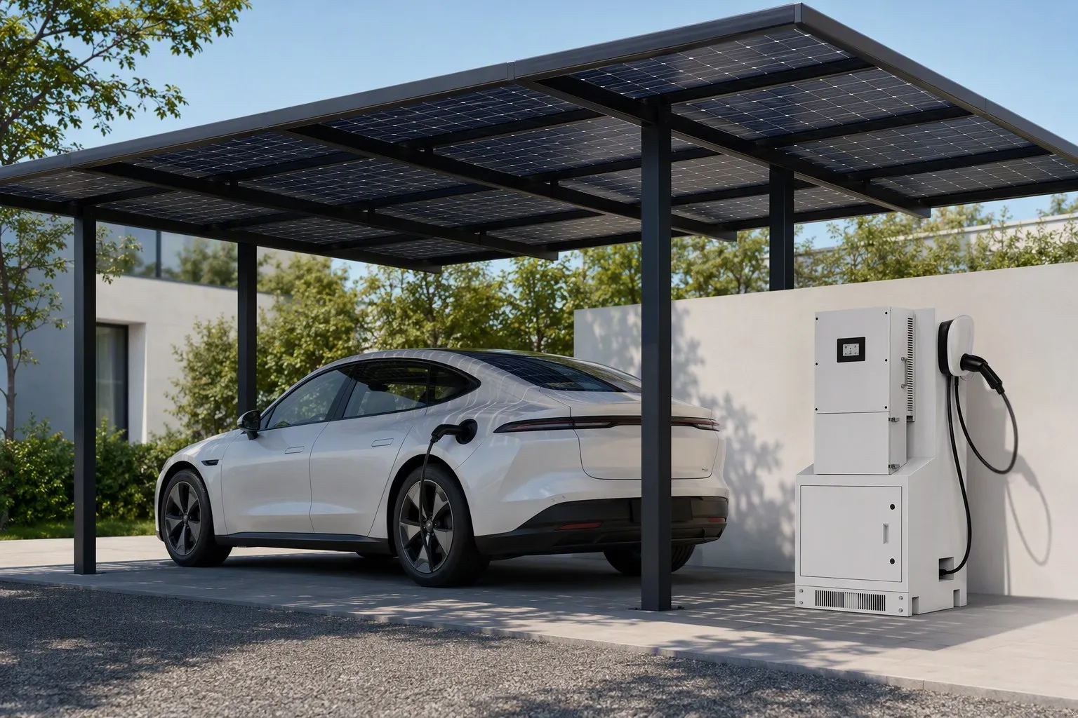 Solar Carport EV Charging Station