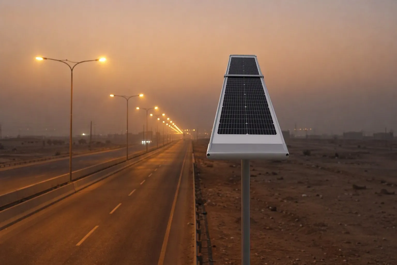 Self-Cleaning Solar Street Light (IoT)